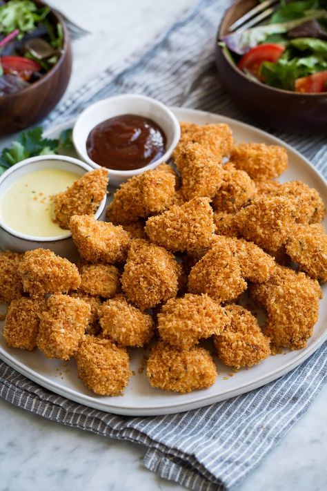 Chicken Nuggies, Baked Chicken Nuggets, Homemade Chicken Nuggets, Chicken Nugget Recipes, Dip Sauce, Oven Baked Chicken, Cooking Classy, Real Ingredients, Chicken Nuggets