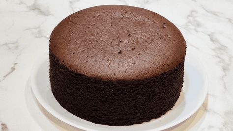 Super Moist Chocolate Chiffon Cake - Butter Joy Kitchen Chocolate Chiffon Cake Recipe, Egg Tart Recipe, Chiffon Cake Recipe, Pandan Chiffon Cake, Chocolate Chiffon Cake, Ground Pork Recipes, Pork Recipes For Dinner, Cake Baking Pans, Bread Roll