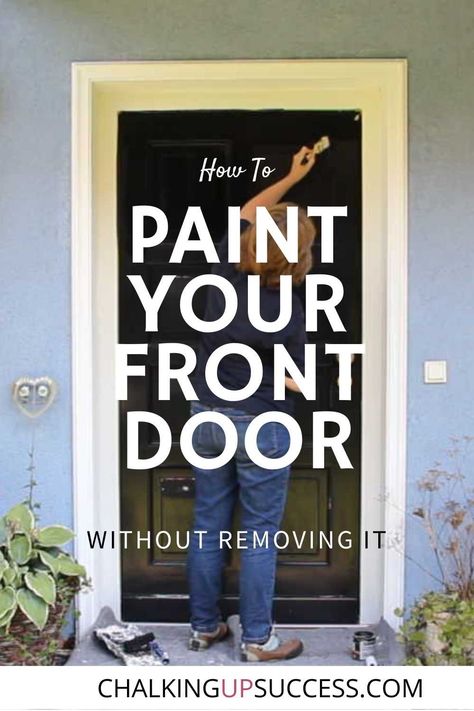 Painting Front Door Black, Doors Painted Black, Front Doors Painted Black, How To Paint Front Door, Front Doors Painted, Painting Your Front Door, Painting Metal Doors, Paint Your Front Door, Painted Exterior Doors