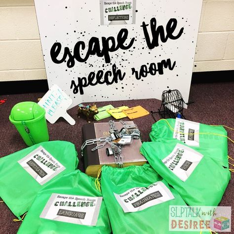 Escape the Speech Room - Learn all about the field of speech-language pathology. Perfect for Better Speech and Hearing Month! Better Speech And Hearing Month Ideas, Better Hearing And Speech Month, Team Building Activity, Speech Games, Tech Projects, Speech And Hearing, Speech Articulation, Play Therapy Techniques, School Speech Therapy