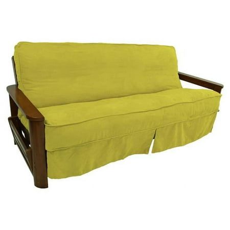 Solid Microsuede Double Corded Full Futon Slipcover Add a splash of color and style to your home furnishings with this futon slip cover. This slip cover set features an elegant skirted, double-corded design. Specifications Design: Mojito Lime Size: 8" to 9" Fabric Type: Microsuede Fabric Fabric Material: 100% Polyester Indoor & Outdoor: Indoor Futon Cover Dimension: 75" W x 54" D x 9" H Weight: 4 lbs - SKU: ZX9BLZN2510 Color: Multicolor. Futon Cover, Futon Slipcover, Futon Covers, Full Size Mattress, Futon Mattress, Box Cushion, Furniture Slipcovers, Quality Bedding, Slipcovered Sofa