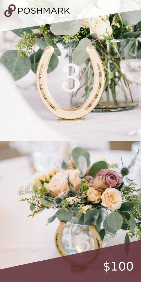 Horseshoe Table Numbers - GREAT FOR WEDDINGS Horse Shoe Wedding Table Numbers, Horse Shoe Wedding Centerpieces, Horse Shoe Table Number Wedding, Horse Theme Wedding Decor, Horse Shoe Table Numbers, Horse Shoe Wedding Table Plan, Western Table Numbers, Horseshoe Table Numbers, Horseshoe Centerpieces