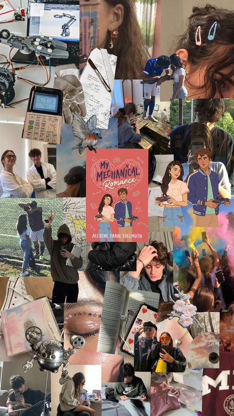 My Mechanical Romance by Alex Farol Follmuth #mymechanicalromance #books #alexfarolfollmuth #aesthetic My Mechanical Romance Fanart, My Mechanical Romance Aesthetic, My Mechanical Romance, Nerdy Boy, College Romance Books, Ali Hazelwood, College Romance, Book Wallpaper, Book Recs