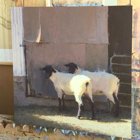 Chelsea Lang - Alla Prima Art (@chelsealangart) • Instagram photos and videos Sheep Art, Wildlife Paintings, Art Magazine, Southwest Art, Warming Up, Plein Air Paintings, Amazing Art Painting, Small Paintings, Wildlife Art