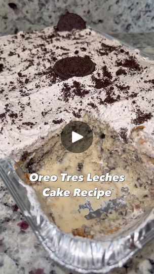 Oreo Tres Leches Cake Recipe😍 #recipe #recipeshare #easyrecipes #dessert #oreo #oreocake #tresleches #treslechescake #diy #bake #viral #reelsviralシ #follow #LetsGrowTogether | Makeup by Jess | Makeup by Jess · Original audio Oreo Tres Leches Cake Recipe, How To Make Tres Leches Cake, Oreo Tres Leches Cake, Oreo Cake Recipe, Cheese Cake Filling, Cake Oreo, Tres Leches Cake Recipe, Dessert Oreo, Cake Filling