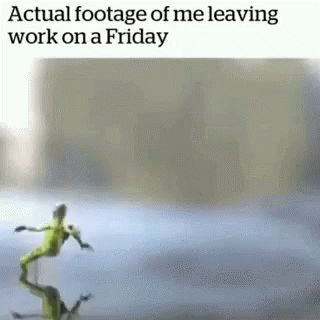 Friday Excited To Go Home GIF - Friday ExcitedToGoHome Frog - Discover & Share GIFs Yay Gif, Leaving Work On Friday, Leaving Work, Morning Humor, Cool Animations, Going Home, Tgif, Animated Gif, Cool Gifs