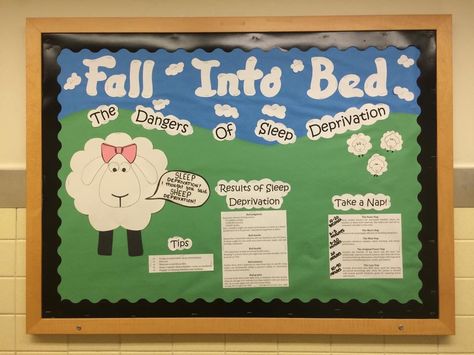 Sleep Bulletin Board Ideas, Ra Programs, Ra Inspiration, Ra Door Decs, Ra Boards, Ra Bulletins, Ra Bulletin Boards, Door Decs, Respiratory Care