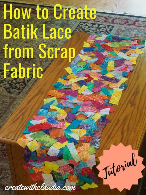 Unique Quilt Pattern, Table Runner Tutorial, Water Soluble Fabric, Crumb Quilt, Scrap Fabric Projects, Crazy Patchwork, Quilted Table Runners, Scrap Fabric, Quilted Table