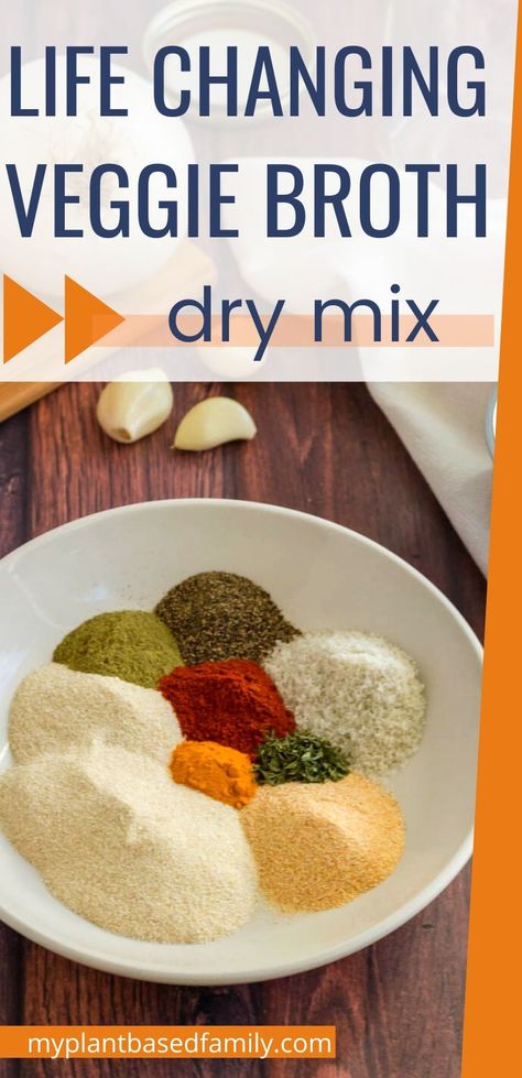 Healthy Broth, Homemade Dry Mixes, Veggie Broth, Homemade Spice Mix, Spice Blends Recipes, Spice Mix Recipes, Homemade Spice Blends, Broth Recipes, Homemade Spices