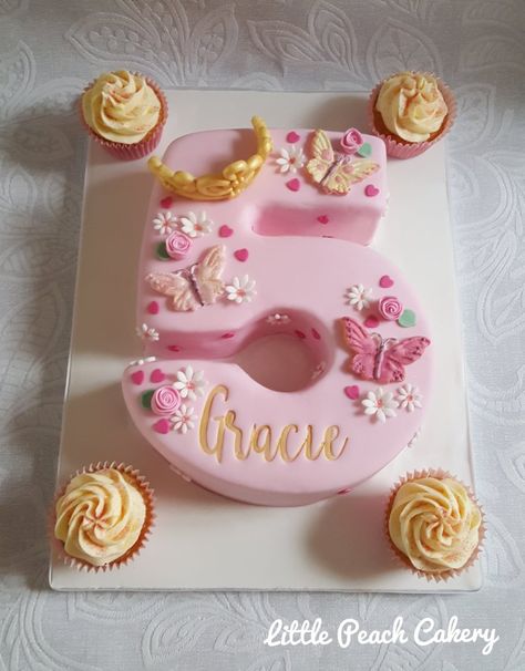 5 Shape Birthday Cake, Number 5 Princess Cake, 5 Shaped Cake, 5 Shaped Birthday Cake, 5 Number Cake, Princess Number Cake, 5th Birthday Cake Girl, Number 5 Birthday Cake, 5 Birthday Cake