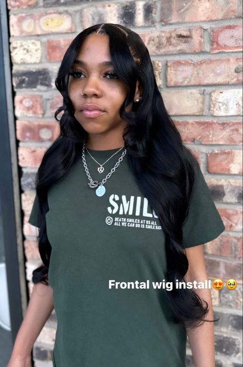 Bow Hairstyles For Black Women, First Day Of School Hairstyles Wig, Lace Front Wigs Styles Half Up Half Down, Swoop Lacefront Wig, Hairstyles For Black Women Sew In, Black Girls Weave Hairstyles, Hair Styles With Real Hair, Hair Styles On Wigs, Wig Install With Bow