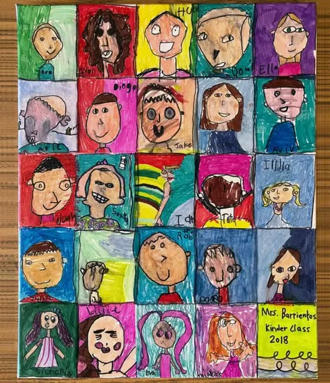 Self Portrait Tutorial, Art Curriculum Elementary, Kindergarten Self Portraits, Kids Art Class Ideas, Self Portraits Ideas, Self Portrait Kids, School Art Project Ideas, Portraits For Kids, Teaching Art Elementary