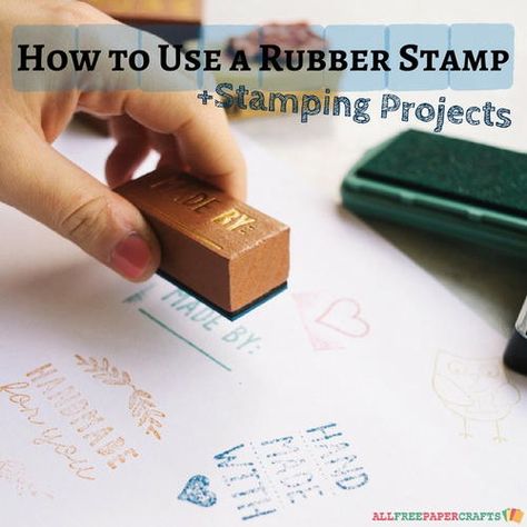 How to Use a Rubber Stamp + 10 Stamping Projects | These rubber stamping crafts will be much easier once you learn how to use stamps correctly! How To Use Rubber Stamps, Rubber Stamp Crafts Projects Ideas, Rubber Stamping Ideas, Rubber Stamps Diy, Make Your Own Stamp, Rubber Stamps Design, Rubber Stamping Techniques, Stamping Crafts, Rubber Stamp Crafts