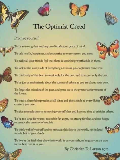 The Optimist Creed, Optimist Creed, Move Forward, Real Quotes, Moving Forward, Inner Peace, Gods Love, Inspirational Words, Bible Quotes