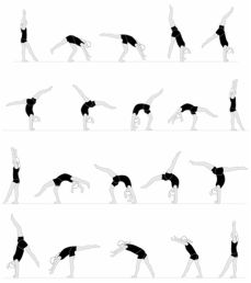 The first 2 rows are "How to do a Front Walkover" and the last 2 rows are "How to do a Back Walkover"! Back Walkover Tips, How To Back Walkover, How To Do A Walkover, How To Do Front Walkover, Front Walk Over Tutorial, How To Do A Front Walkover For Beginners, How To Do A Front Walkover, How To Do A Back Walkover, Front Walkover Tutorial