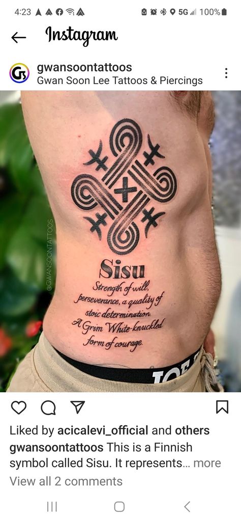 Sisu Tattoo, Faith Hope Love Tattoo, Matching Couple Tattoos, Symbolic Tattoos, Faith Hope Love, Couple Tattoos, Love Tattoos, Tattoos And Piercings, I Tattoo