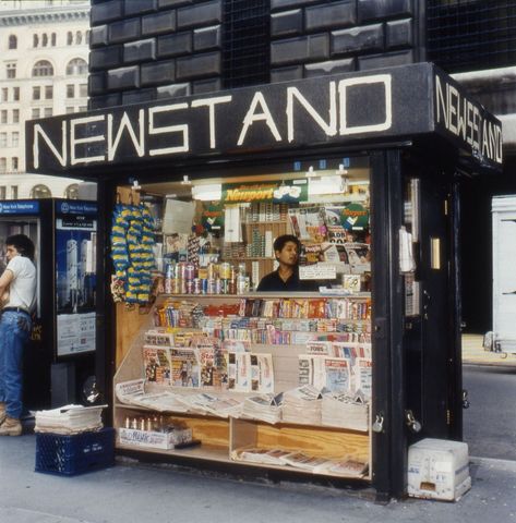 These Photos of ’90s Newsstands Will Take You Back to a Grittier (and Cheaper) New York City Booth Display Design, Concertina Doors, Newspaper Stand, Eugene Atget, Dark City, Bike Stand, Craft Booth, French Photographers, I ❤ Ny