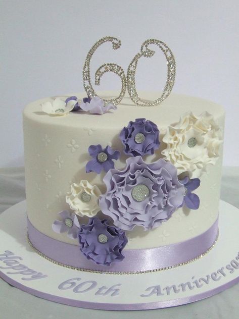 60th Wedding Anniversary Cake - cake by Cake A Chance On - CakesDecor Diamond Wedding Anniversary Cake, Diamond Anniversary Cake, 60 Wedding Anniversary Cake, Diamond Wedding Cakes, 60th Wedding Anniversary Party, 60 Anniversary, White Chocolate Mud Cake, 60th Anniversary Parties, 30th Anniversary Parties