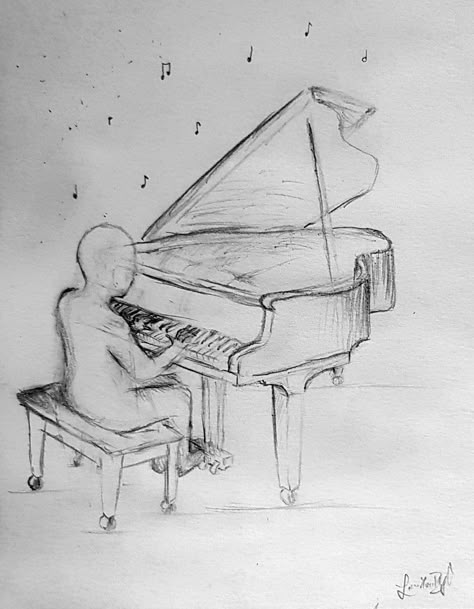 Piano Poses Drawing, Someone Playing Piano Reference, Playing Piano Drawing Pose, Guy Playing Piano Drawing, Piano Playing Drawing, Person Playing Piano Drawing, Person Playing Piano Drawing Reference, Piano Art Reference, Drawing A Piano