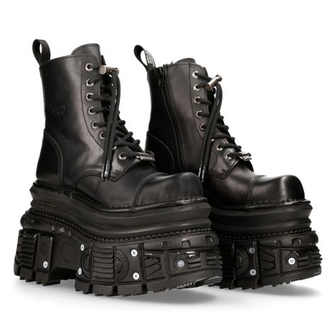 New Rock Boots, Rock Boots, Goth Rock, Boots Platform, Boots Uk, Rock Punk, New Rock, Military Boots, Comfortable Boots