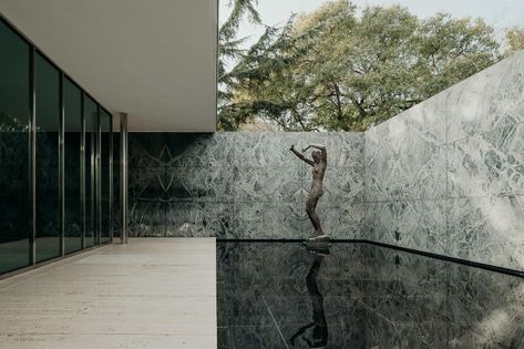 Mies Van Der Rohe Barcelona Pavilion, Barcelona Pavilion, Travertine Pavers, Architectural Competition, Ludwig Mies Van Der Rohe, International Style, Van Der Rohe, Mies Van Der Rohe, Sustainable Architecture