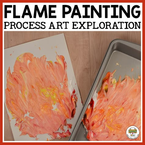 Fire Art Activities For Preschool, Spray The Fire Activity, Preschool Fire Fighter Activity, Fire Safety Preschool Process Art, Fire Experiments For Preschoolers, Process Art Community Helpers, Firefighters Theme Preschool, Fire Safety Process Art, Fire Safety Science Experiment Preschool