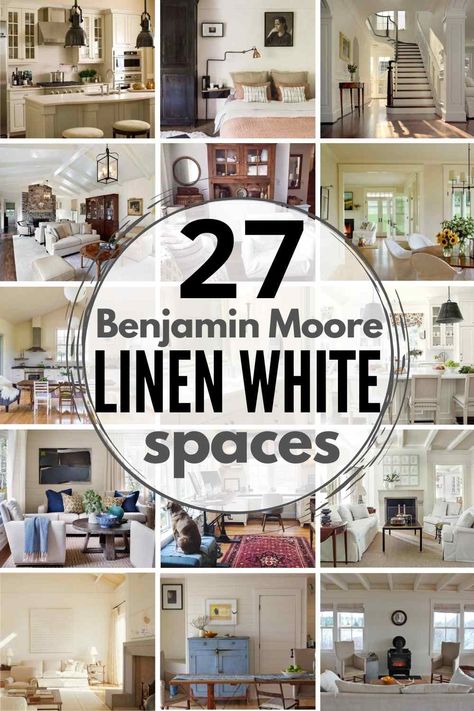 Benjamin Moore Linen White, Off White Paint Colors, Off White Paint, White Paint Color, Benjamin Moore White, Wall Decorating, Off White Paints, Real Homes, Favorite Paint Colors