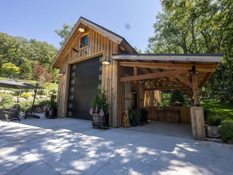 Barns | Barn Houses | Kit Barns | USA | Legacy Post and Beam Rustic Shed, Timber Garage, Post And Beam Barn, Post And Beam Home, Barn Kits, Garage Addition, Building A Garage, Lean To, Best Barns