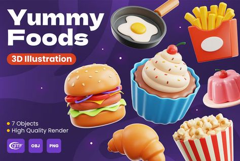 Blender 3d Art, Cooking App, 3d Inspiration, Motion Graphics Design, Set Ideas, Game Background, 3d Icons, 3d Object, Blender 3d