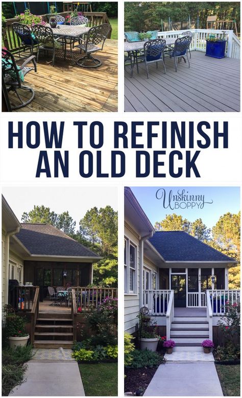 Deck On A Budget, Simple Deck, Deck Makeover, Deck Colors, Wooden Deck, Deck Paint, Makeover Before And After, Pergola Design, Budget Patio