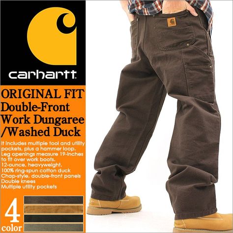 Carhartt Boots, Carhartt Work Pants, Levis Outfit, Men Pants, Lion Tattoo, Dungarees, Work Pants, Parachute Pants, Boots Men