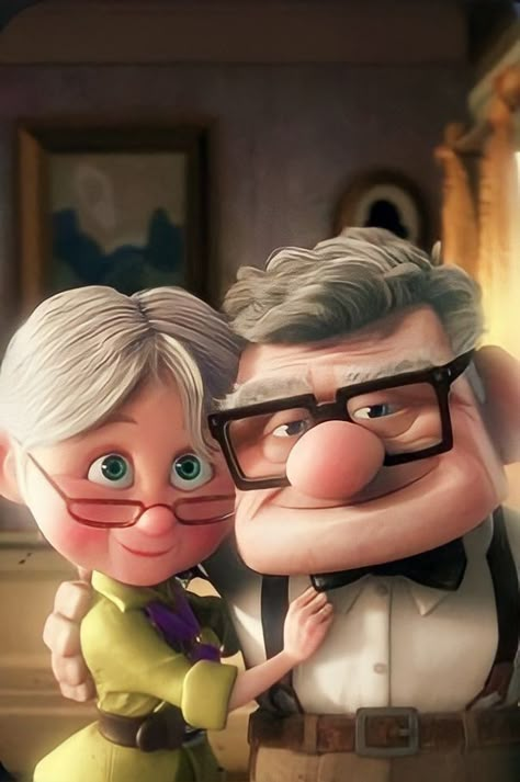 Up Quotes Disney, Up Movie Quotes, Up Carl Y Ellie, Disney Movie Up, Cute Old Couples, Up Carl And Ellie, Carl Fredricksen, Carl And Ellie, Up Pixar