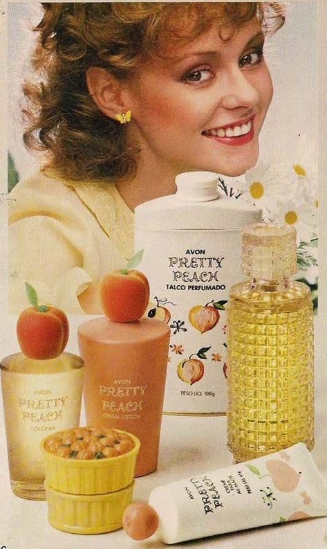 Avon's Pretty Peach range | Childhood memories, Avon perfume, Avon Perfume Vintage, Avon Perfume, Childhood Memories 70s, Retro Beauty, Vintage Cosmetics, Vintage Memory, Childhood Toys, Vintage Perfume, Vintage Avon