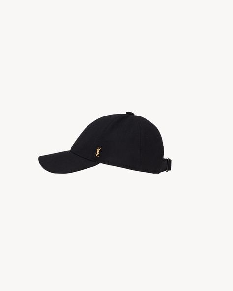 Baseball cap CASSANDRE in felt | Saint Laurent | YSL.com Black Baseball Cap, The Saint, Baseball Hat, Baseball Cap, Baseball Hats, Saint Laurent, Gloves, Online Store, Felt