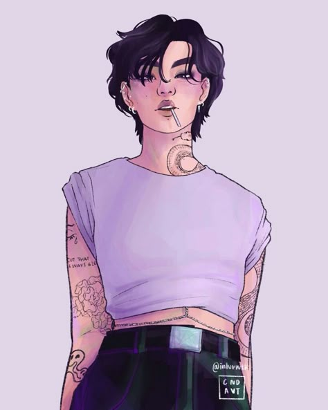 Non Binary Character Art, Non Binary Character Design, Nonbinary Art, Vampire Masquerade, Trans Art, Non Binary, Fantasy Novel, Human Art, Urban Fantasy