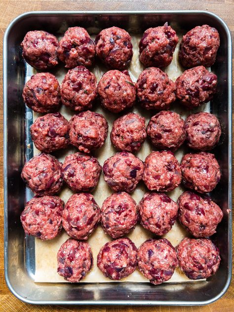 Beef & Liver Meatballs Beef Liver Meatballs, Liver Meatballs, Ground Beef Meatballs, Mini Meatballs, Beef Meatballs, Potato Puree, Carnivore Diet, Beef Liver, Chicken Livers