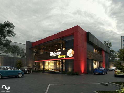 Richeese Factory, Rest Area, 3d Architecture, Architecture Exterior, 3d Rendering, Account Suspended, Golf, Restaurant, Exterior