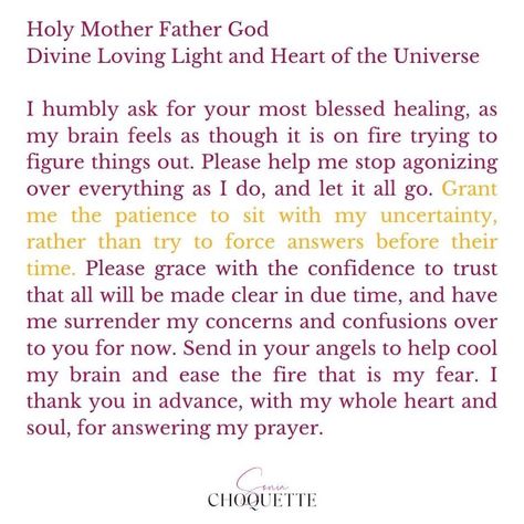 @inspired.jamila shared a photo on Instagram: “A prayer for worriers and overthinkers. Beautiful words by Sonia Choquette @soniachoquette. . I pray peace over you. Over everyone.…” • Apr 11, 2021 at 1:39pm UTC Sonia Choquette Quotes, Sonia Sanchez Poems, Intercessory Prayer Examples, Sonia Choquette, Ntozake Shange, Prayer Against Monitoring Spirits, Energy Healing Spirituality, I Pray, Daily Prayer