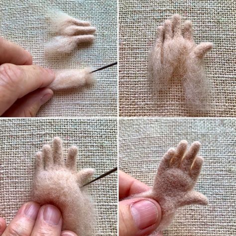 Tovad Ull, Needle Felting Tutorial, Cute Cat Memes, Needle Felting Diy, Wool Felt Projects, Felted Wool Crafts, Wool Needle Felting, Felt Books, Needle Felting Tutorials