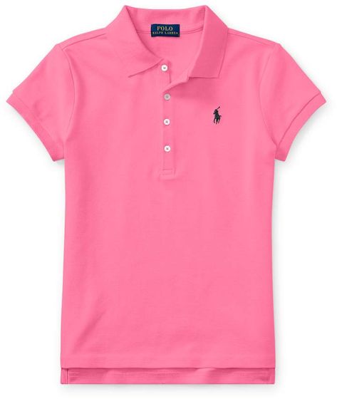 Ralph Lauren Toddler Girl, Polo Shirt Girl, Pink Polo Shirt, Polo Outfit, Kids Uniforms, Ralph Lauren Polo Shirts, Cotton Polo Shirt, Shirt Online, Shirts For Girls