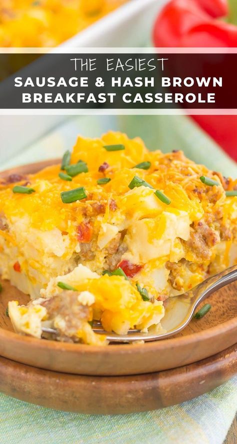 Sausage Hashbrown Breakfast, Hash Brown Breakfast Casserole, Sausage Hashbrown Breakfast Casserole, Hash Brown Breakfast, Hashbrown Breakfast, Sausage Bites, Potatoes And Cheese, Sausage Hash, Breakfast Casserole Recipe