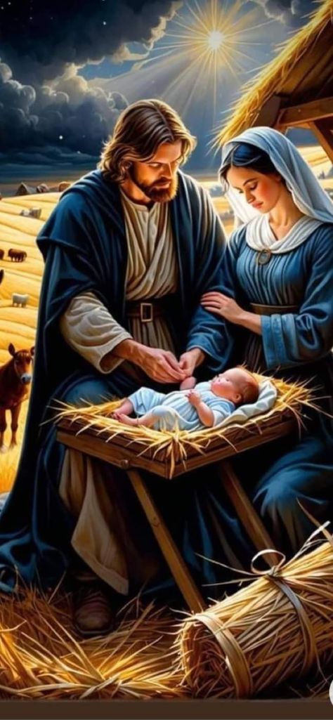 Jesus And Mary, Birth Of Jesus, Baby Jesus, Nativity Scene, Jesus Is, Nativity, Jesus, Christmas