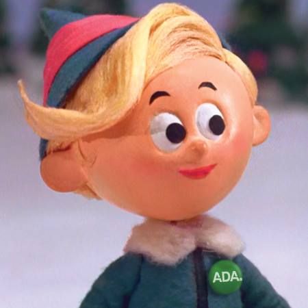 Elf From Rudolph, Hermey The Elf, Teeth Tips, Elf Images, Rudolph Red Nosed Reindeer, Elf Names, Health Literacy, Kids Teeth, American Dental Association