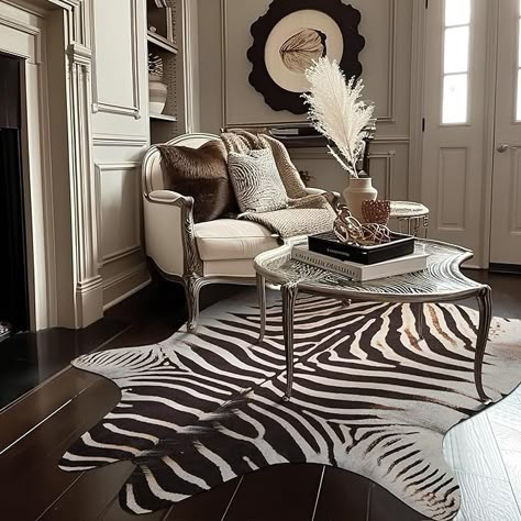 Amazon.com: JINCHAN Zebra Print Area Rug Faux Skin Cowhide Animal Design Mat Faux Suede Indoor Floorcover for Bedroom Living Room 5x7 Safari Design : Home & Kitchen Cow Hide Rug Bedroom, Hide Rug Bedroom, Zebra Carpet, Moss Room, Black And White Area Rug, Zebra Skin Rug, Cow Print Rug, Design Home Kitchen, Zebra Print Rug