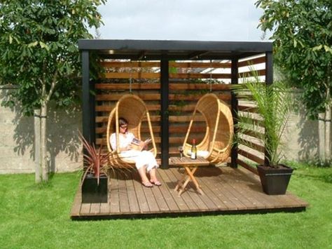 backyard ideas, pergolas and gazebos, outdoor seating areas Design Per Patio, Modern Gazebo, Backyard Seating Area, Wooden Gazebo, Backyard Seating, Backyard Gazebo, Pergola Design, Wooden Pergola, Backyard Pergola