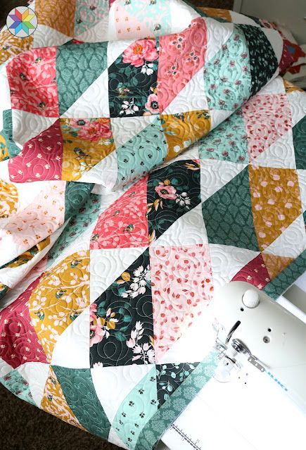 Quilt Patterns Twin Size, Quilt Patterns Large Print Fabric, Large Scale Fabric Quilt Pattern, King Size Quilt Patterns Free Modern, Large Print Quilts, Fat Quarter Bundle Quilt Pattern, Boho Quilt Patterns Free, Fat Eighth Quilt Pattern Free, Fat Quarter Friendly Quilt Patterns