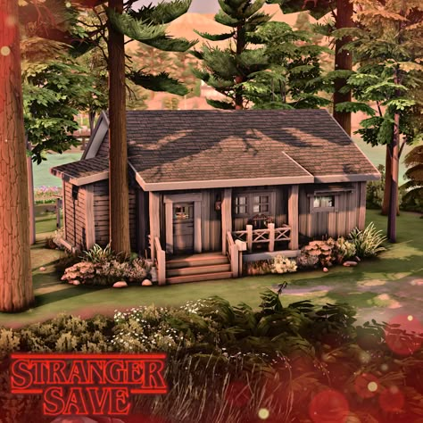 Speed Build & Download on YouTube Sims 4 Cabin Build, Log Cabin Sims 4, Sims Cabin House, Sims Cabin, Sims 4 Cabin, Ts4 House Ideas, Bloxburg Cabin, Small Wood Cabin, Pnw House