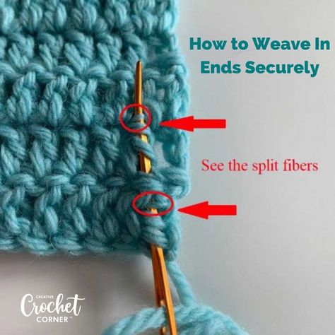 One of the most important parts of crochet, yet the most overlooked part, is finishing off, or, rather learning to weave in the ends. When my Nonna taught me to crochet way back in 1974, there were two things she told me that continue to reverberate in my head: Sew In Ends Crochet, Hiding Yarn Ends Crochet, Crochet How To Weave In Ends, Finishing Off Crochet, Finishing Off Crochet Ends, Best Way To Weave In Ends Crochet, How To Weave In Crochet Ends, Tie Off Crochet Ends, How To Weave In Ends Crochet Granny Squares