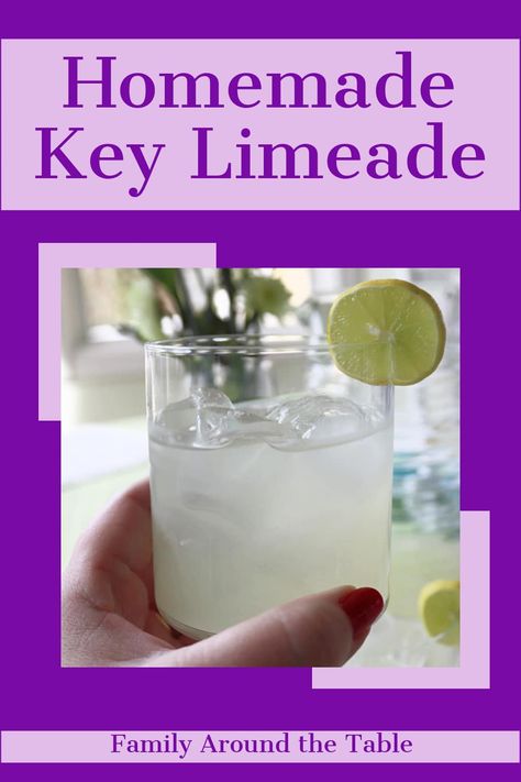 Served over ice and garnished with a slice of lime, homemade key limeade is the perfect thirst-quencher for hot summer days. How To Make Limeade, Key Lime Juice Recipes, Lime Juice Recipes, Limeade Drinks, Fresh Strawberry Lemonade, Limeade Recipe, Lime Rickey, Citrus Squeezer, Key Lime Juice