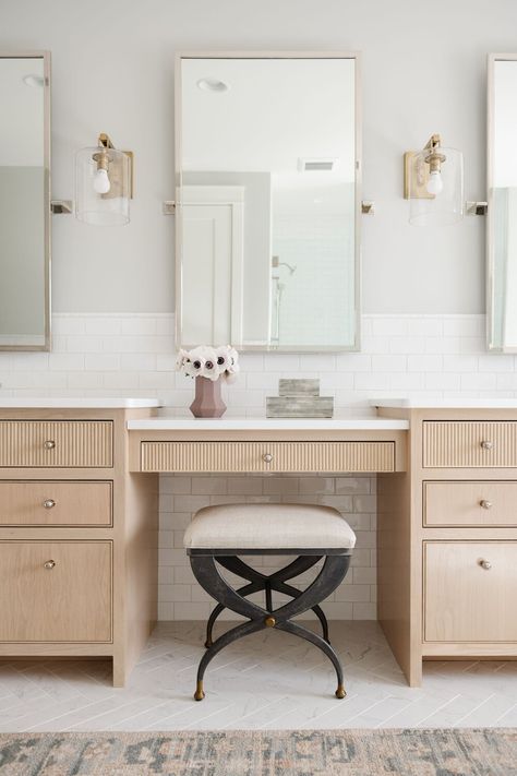 Studio McGee Presets - Studio McGee Light Wood Bathroom, Light Wood Bathroom Vanity, Mcgee Bathroom, Studio Mcgee Bathroom, Rangement Makeup, Wood Bathroom Vanity, Master Bath Remodel, Home Luxury, Studio Mcgee